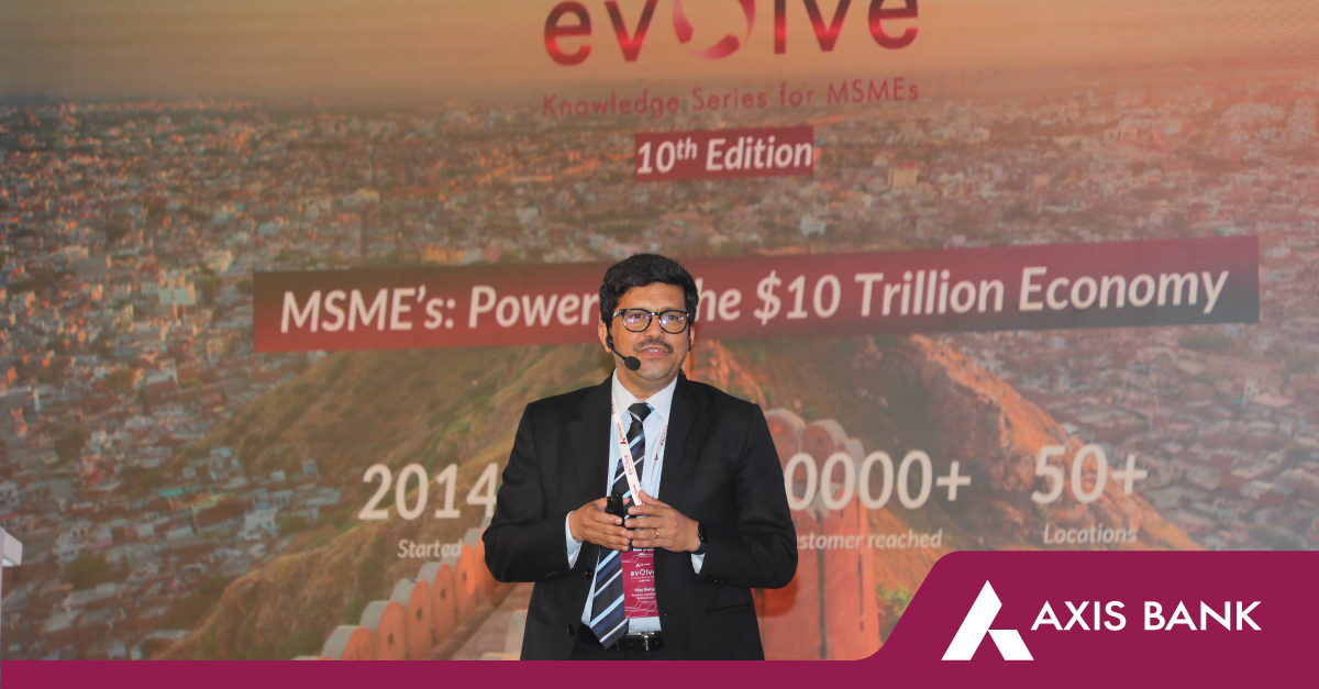 AxisBank's tweet image. We’re thrilled to be back in Jaipur for Evolve’s landmark 10th edition - where it all began in 2014! Axis Bank continues engaging MSMEs across India on ‘Powering the $10 Trillion Economy’. Stay tuned for more!
