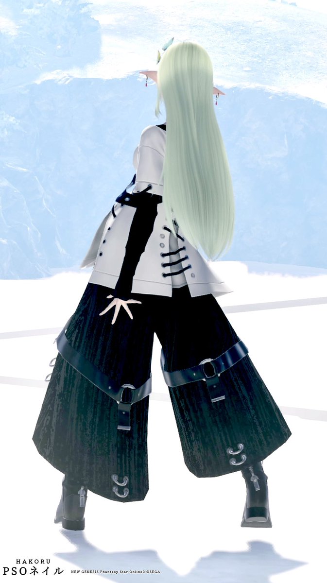 ruru_kmitnk's tweet image. ★PSO2NGS「パンクガーチT2[Se]」★
をモデルにしたネイルチップを作りました！
大きなベルトやピンが特徴的な、パンクロックモチーフの衣装ですね🧷⛓️
衣装のモデルさんは、とも(@tomoi_22222 )さまです🌻
#PSO2NGS 
#ネイルチップ