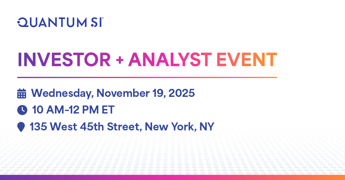 Quantum_Si's tweet photo. Registration is now open for the 2025 Investor & Analyst Event in New York City. In addition to the in-person live event for invited guests, the event will be live streamed over the internet.
Click here to register: https://t.co/wur2LTWmBn
#QSI #NGPS #Proteomics $QSI https://t.co/7eOvSThGSF