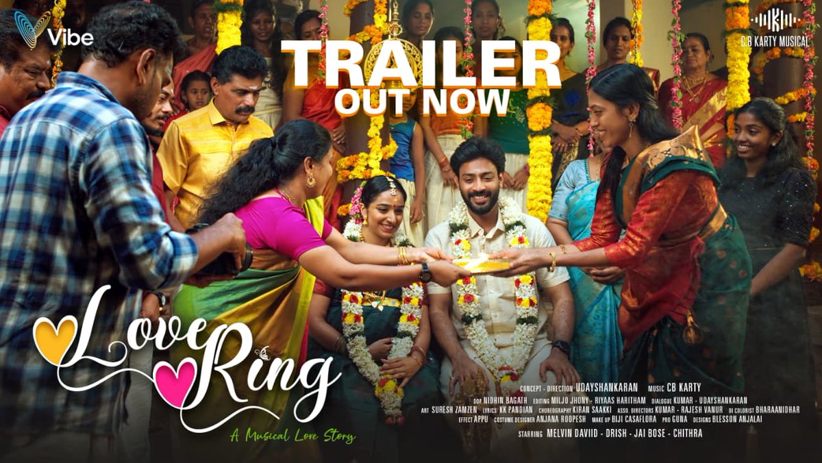 RagaviRaniR's tweet image. The wait is over ❤️ #LoveRing Trailer is here!
Watch now 🔗 youtu.be/EM03WRyeU8o

✨ Concept/Direction – #Udayshankaran
🎵 Music – CB Karty
🗣 Dialogue – Kumar Udayashankaran
🎭 Art – Suresh Zamzan
✍️ Lyric – KK Pandian
Handled by @Pro_guna