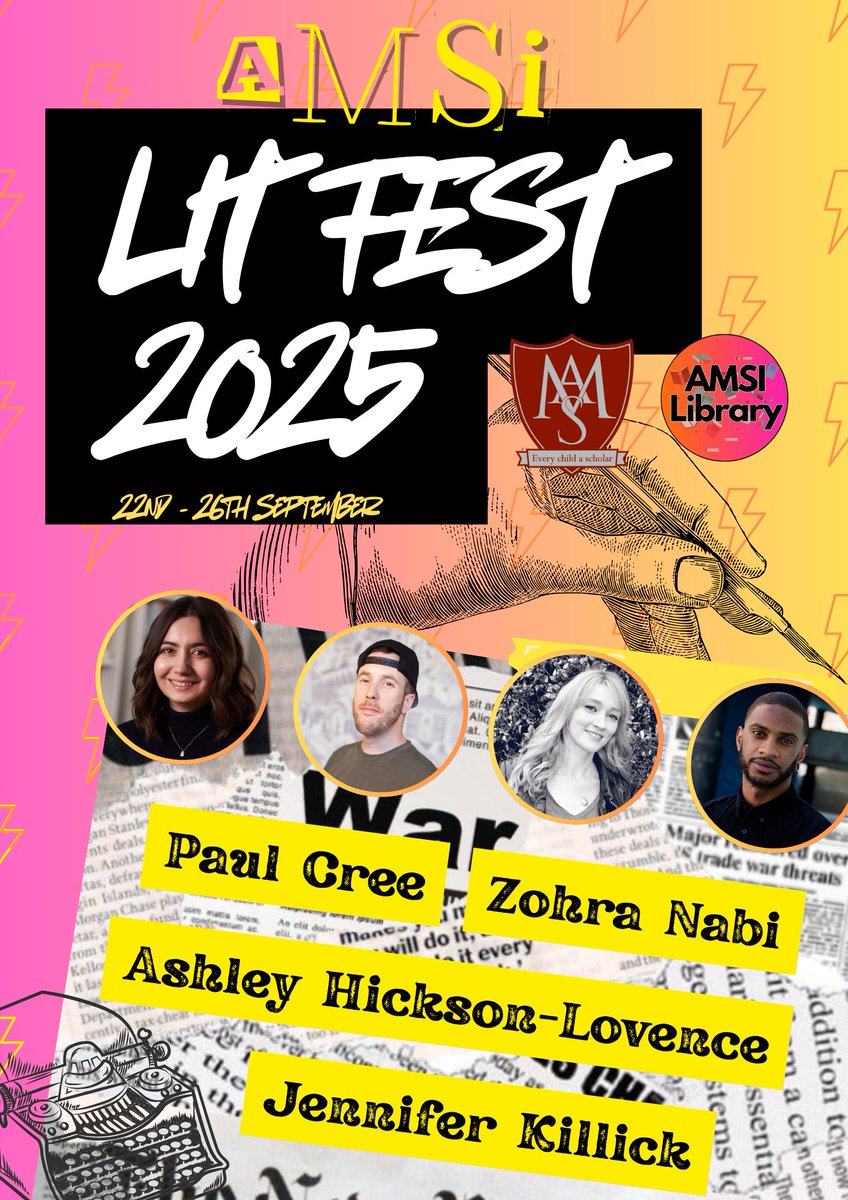LitFest 2025 ✒️✨ AMSI LitFest is back and in full swing this week with a amazing line-up of visiting authors for our students to hear from. From dropping bars to slaying horrific monsters, AMSI LitFest makes sure to have a little bit of everything! 📖🎤