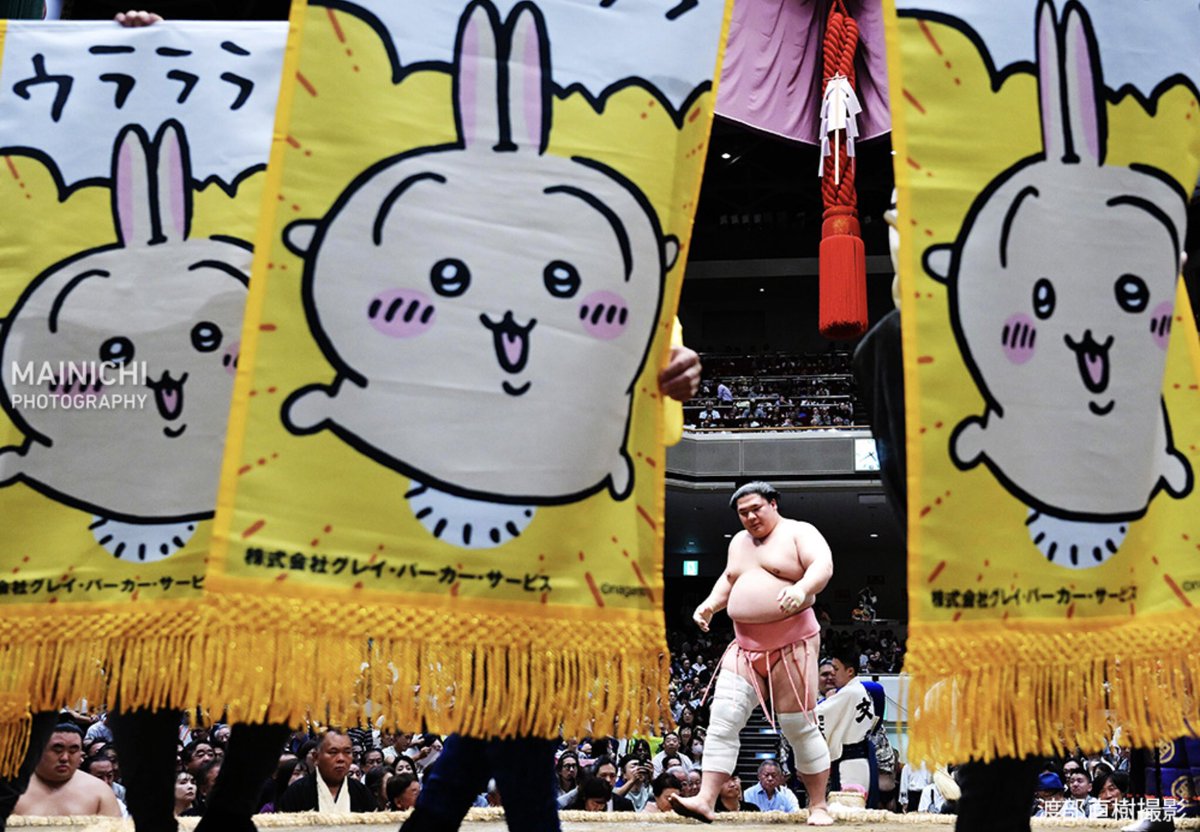Acht dagen lang liep het najaarstoernooi #sumo in #Tokyo parallel met het WK #atletiek. Dagelijks waren er ruim 55 toeschouwers bij de moeder aller sporten en elders in de stad nog eens ruim 10.000 bij het worstelen. Het sumo gaat nog een weekje door, #Japan blijft ervan smullen.