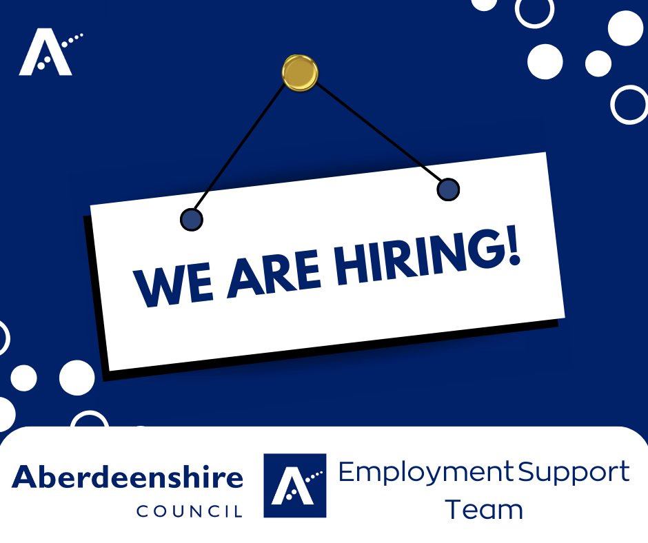 ✨We are looking for an enthusiastic individual to join our team in #Aberdeenshire.

ℹ Assist in the implementation and smooth running of our aligned Employability and Child Poverty Strategy.

🚫Applications close tomorrow. Find out more and apply⬇️
myjobscotland.gov.uk/councils/aberd…