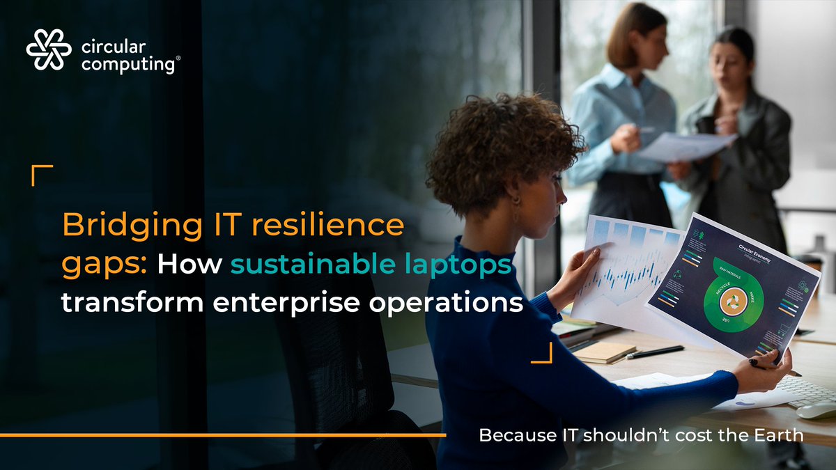 Are your #IT workflows creating resilience gaps? 
By choosing #remanufactured #laptops, businesses can build resilience, achieve significant cost savings &amp; tackle the growing #ewaste crisis.

Discover more:
circularcomputing.com/news/bridging-…

#CircularComputing #SustainableIT #Blog