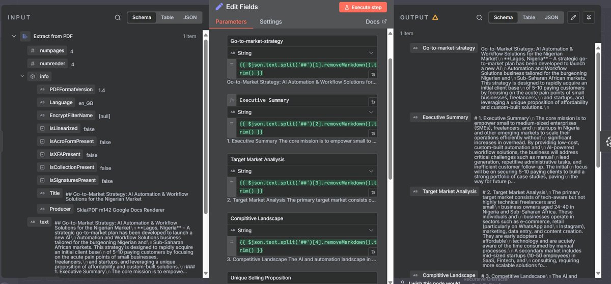 ibolajie's tweet image. The Edit node in @n8n_io is a beast.   It’s my go-to for splitting, cleaning, and transforming data. Simple code. Big impact. The more you use it, the less you need to ask AI. I am cooking something 😄 ⚙️🧼 #n8n #automation #nocode