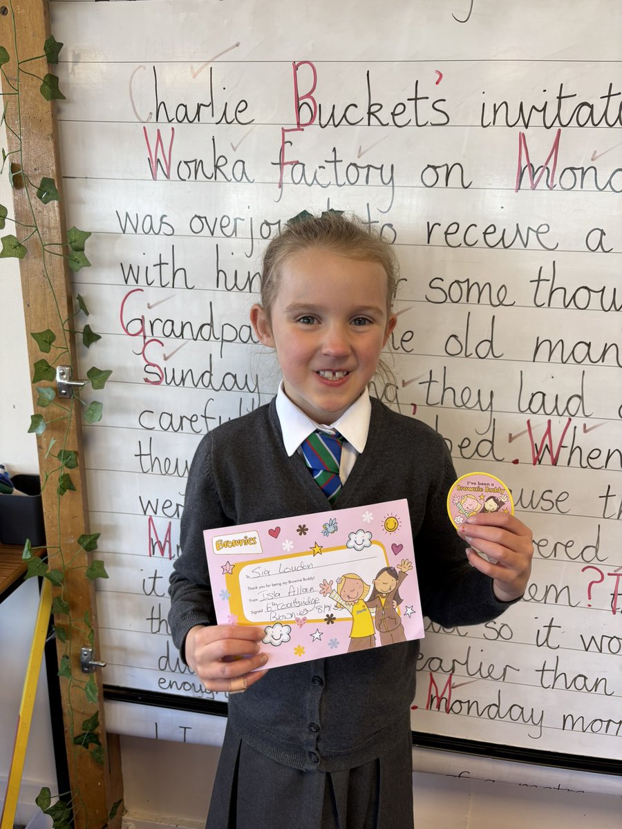 StAugustine_PS's tweet photo. Well Done for being a great role model, friend and supporter. The perfect Brownie Buddie! A well deserved new badge. #staugstewards https://t.co/7zNCR6wm7u