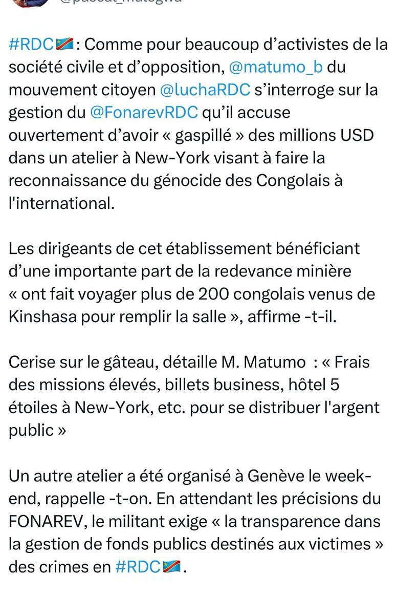 simeonisako13's tweet image. #RDC| ‼️♦️Chez nous, on dit : « OMONI NDOKI BELELA ».
#Journalistes, #activistes et #politiques…Le réseau rwandais est activé contre la dénonciation du génocide des Congolais (GENOCOST).
Malheureusement, il s’agit de nos propres frères et nous allons les dénoncer au fur et à