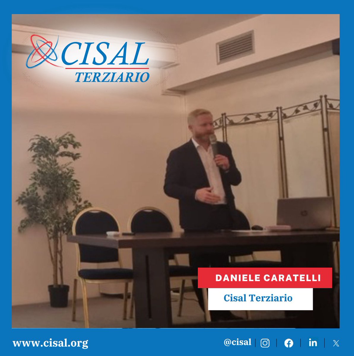 CisalN's tweet photo. 📌 La contrattazione collettiva: l’alternativa è possibile
Nel mio intervento ho parlato dell’importanza della bilateralità, un tema che per la CISAL è sempre stato al centro.

#ENBIC #CISAL #FondoInnova #ANPIT #ContrattazioneCollettiva #Bilateralità #Welfare #Lavoro #Formazione https://t.co/XvqUFtG3B7