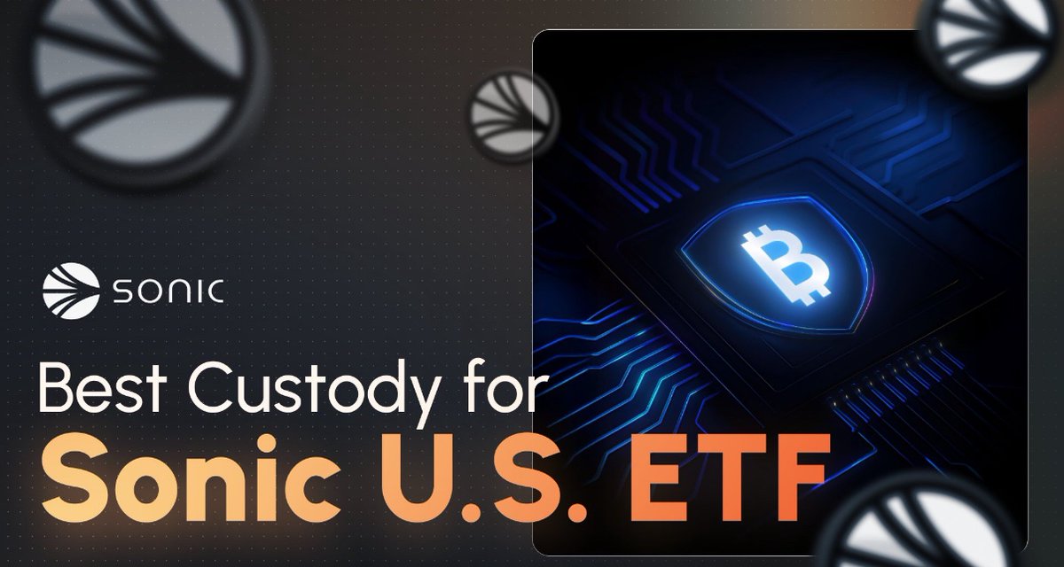 Sonic partnering with BitGo to custody the $S ETF is huge

BitGo already secures ETFs from 21Shares, Hashdex, Valkyrie and now <a href="/SonicLabs/">Sonic</a>  is on that list

This is big league moves

$S about to wake a lot of people up

Sonic is going to be the next launched ETF?