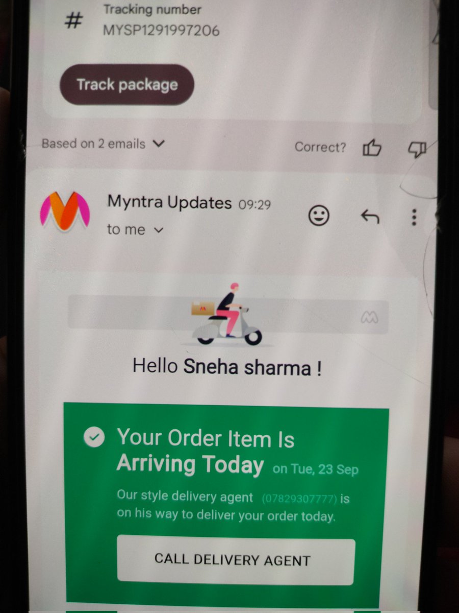 Nikhils45328855's tweet photo. @myntra Your delivery partner is not ready to deliver at given address. Saying that come and collect from my palace or reject this. Otherwise we will take it out for delivery for 1 month and turn around and not deliver it. https://t.co/UJlhoSt0Yx
