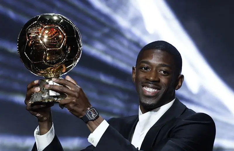 iSportsAPI's tweet image. First time! Congrats on Ousmane Dembele👏
🏟 61 Games 
⚽️ 39 Goals  
🅰️ 14 Assists  
🏅 Ligue 1 Player of the Season
🏅 Ligue 1 Top Scorer
🏅 Champions League Player of the Season 
🏆 Champions League
🏆 Ligue 1
🏆 Coupe de France 
🏆 French Super Cup
#BallonDor