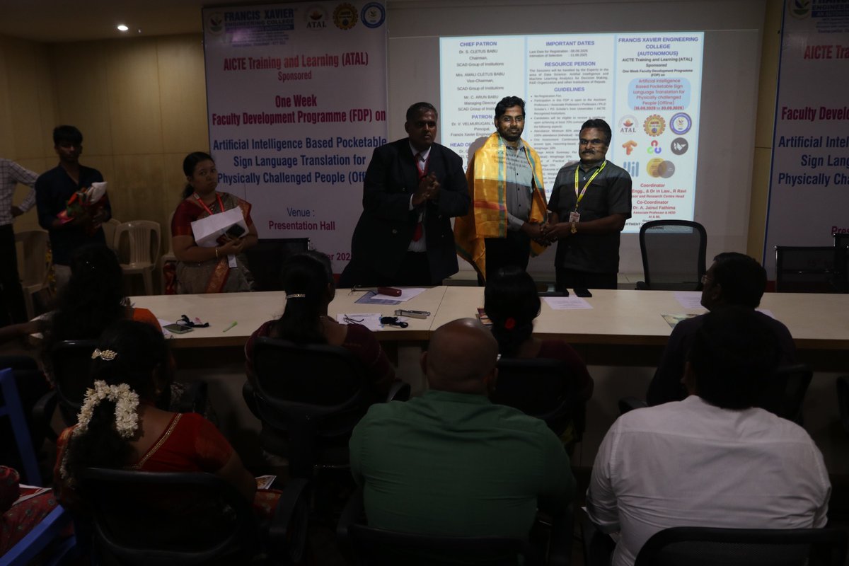 RoboRAM7's tweet image. We successfully concluded the FDP on AI & ML at Francis Xavier Engineering College, organised by the Dept. of CSE. The program empowered faculty with hands-on insights into AI & ML, strengthening their ability to shape future-ready learners. 🚀
#AI #ML #FDP