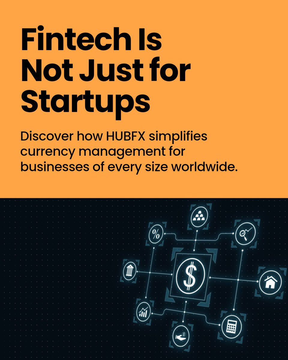 HUBFXco's tweet image. Think fintech is just for tech startups? 

HUBFX is redefining financial operations for businesses of all sizes with cutting-edge solutions. 

Explore seamless global transactions and see how we make currency management simple. 

#TechInFinance