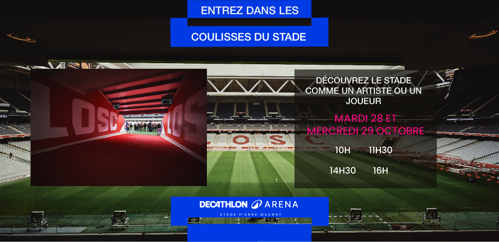 Decathlon Arena - Stade Pierre Mauroy (@decathlonarena) on Twitter photo Les visites du stade sont de retour ! 🤩
Venez découvrir les coulisses d'un stade ultra moderne et marchez sur les traces des plus grandes stars 🎤⚽
Réservez vos billets sans plus attendre pour les prochains vacances scolaires : 
eiff.fr/7ljL50X0huT Les visites du stade sont de retour ! 🤩
Venez découvrir les coulisses d'un stade ultra moderne et marchez sur les traces des plus grandes stars 🎤⚽
Réservez vos billets sans plus attendre pour les prochains vacances scolaires : 
eiff.fr/7ljL50X0huT