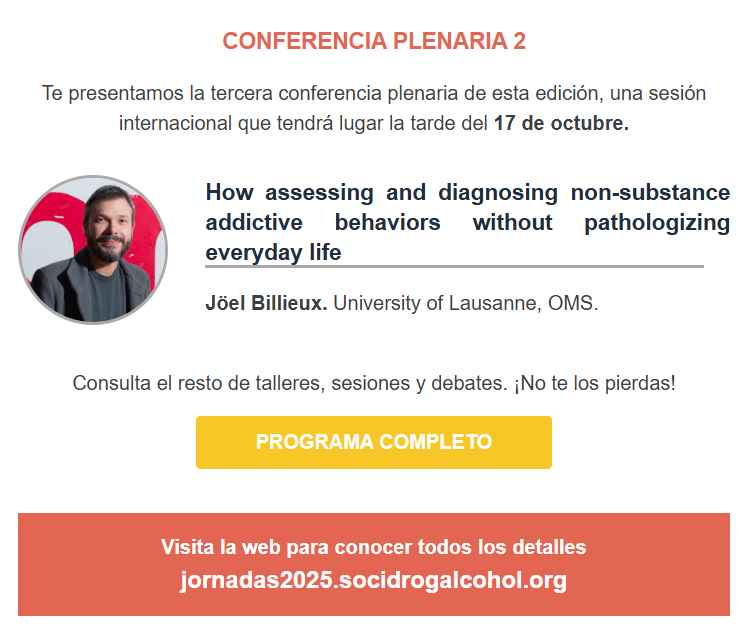 Ya queda menos para el Congreso Internacional y Jornadas Nacionales de Socidrogalcohol en #Ourense Aquí damos a conocer uno de nuestros ponentes. Para más información: jornadas2025.socidrogalcohol.org