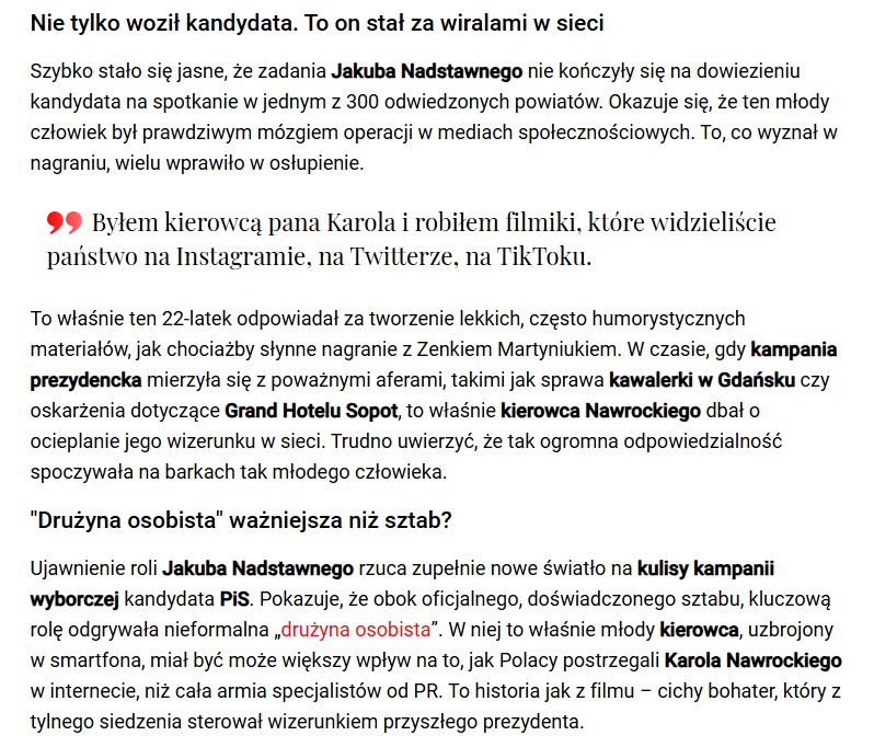 Jarek Gasewicz (@gasewiczjarek) on Twitter photo Okazuje się. że o osobistym asystencie domniemanego "od podawania snusów" <a href="/JakubNadstawny/">Jakub Nadstawny</a> pisał wcześniej <a href="/czuchnowskiw/">czuchnowski</a>. Jest też o nim tekście na Styl.fm wydarzenia.styl.fm/872236.wszyscy…
W której pozycji wydatków kancelarii księgowany jest zakup snusów? Okazuje się. że o osobistym asystencie domniemanego "od podawania snusów" <a href="/JakubNadstawny/">Jakub Nadstawny</a> pisał wcześniej <a href="/czuchnowskiw/">czuchnowski</a>. Jest też o nim tekście na Styl.fm wydarzenia.styl.fm/872236.wszyscy…
W której pozycji wydatków kancelarii księgowany jest zakup snusów?