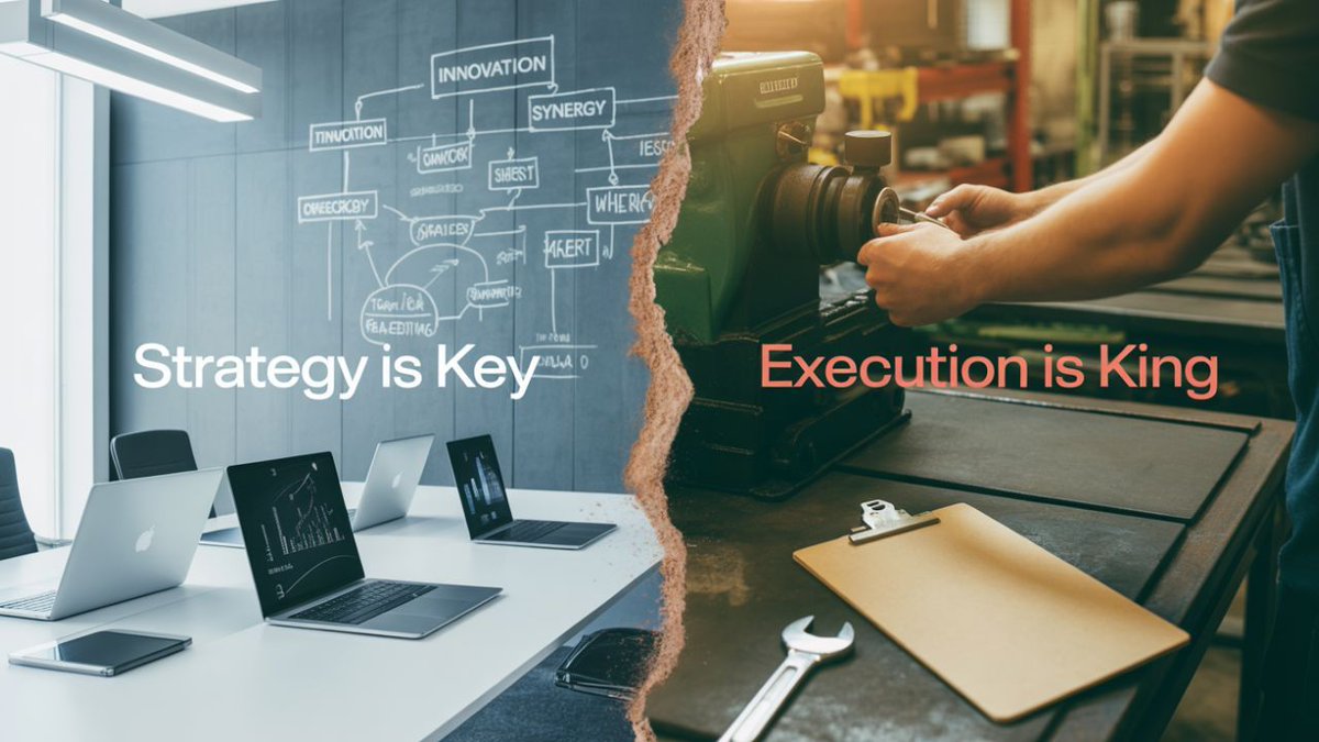 ap_tcmuk's tweet image. Why do up to 90% of business strategies fail? Not because of bad ideas, but poor execution.
Competitors can copy your map, but they can't copy your engine—your team's ability to deliver.
That's your real competitive advantage.
#UKManufacturing #lean #StrategyImplementation