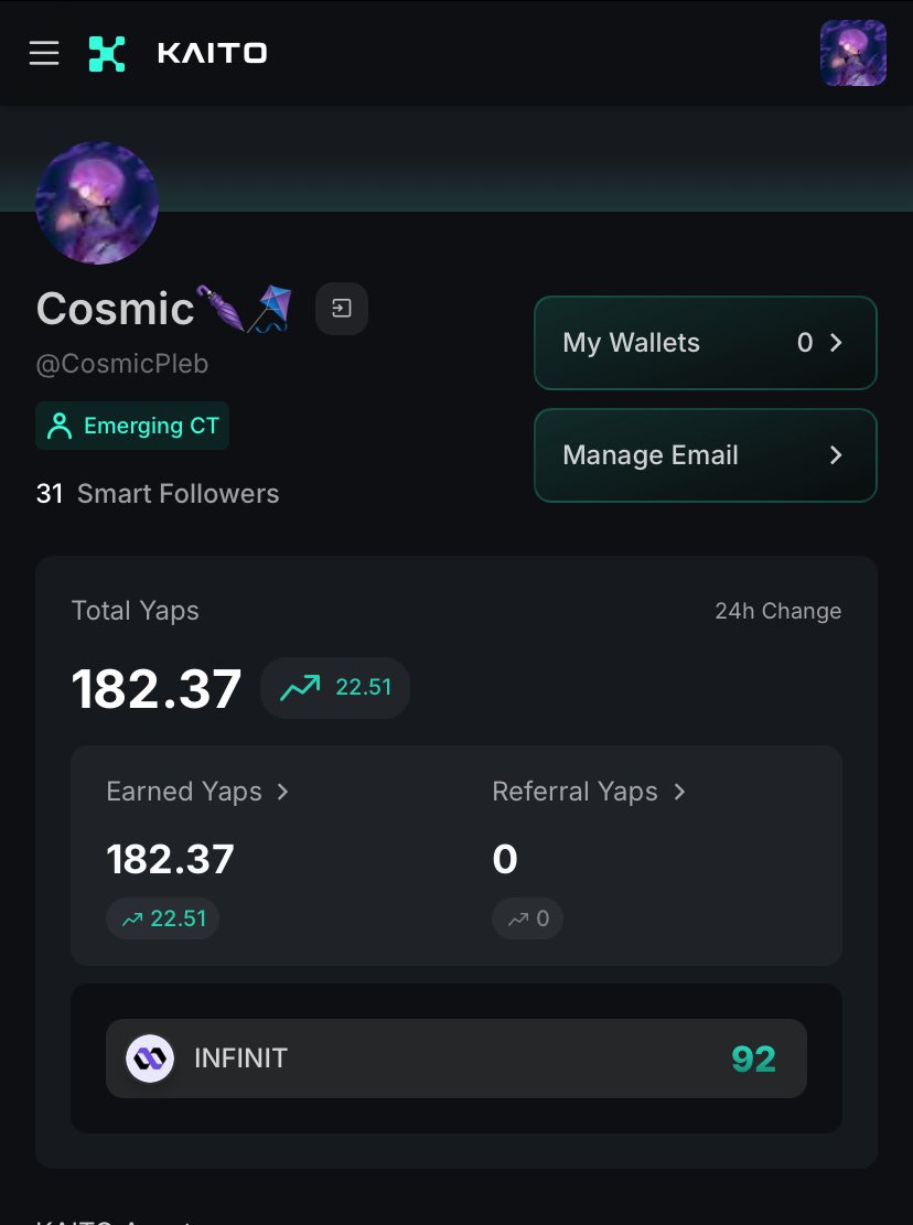 22 yaps in 24 hours alhamdulliah 😭

When 200 yaps???

Give me more yaps also guys give me suggestions which post TGE project should i add to my list??

Pivot to <a href="/irys_xyz/">Irys (✧ᴗ✧)</a> and <a href="/Infinit_Labs/">INFINIT</a>
