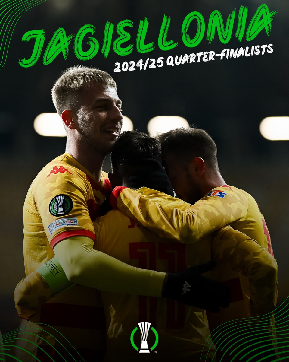 Quarter-finalists in 2024/25 🙌

How far will Jagiellonia go this season? 👀

#UECL | <a href="/Jagiellonia1920/">Jagiellonia Białystok</a>