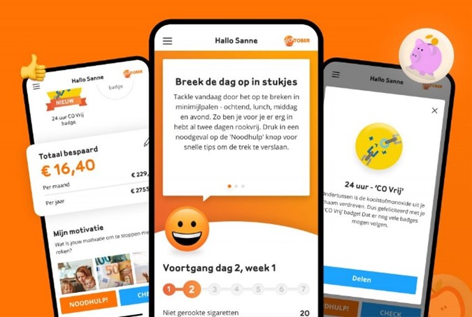 Doe je mee met #Stoptober? Download dan nu de app #Stoptober in de App Store of Google Play Store. Je krijgt dan elke dag berichten om vol te houden en tips voor moeilijke momenten. Met Stoptober stop je niet alleen. Meld je aan via stoptober.nl