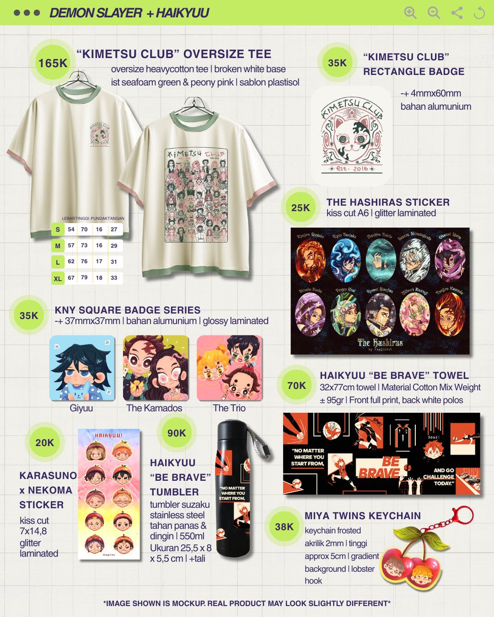 (💚🔁appreciated!) 

SAGIRIES #CF21 PO🍏

🟢ends oct02
💚pickup &amp; mail order✅
🟢hxh, kny, jjk, dunmesh, mob psycho, sakadays, haikyuu  

order form below! (1/4)

#comifuro21 #comifuro21catalogue