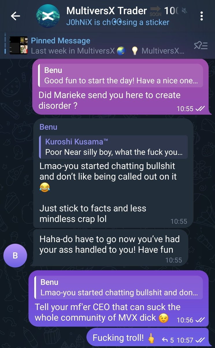 🚨 EXPOSED: $NEAR  Dirty Tricks Against $EGLD &amp; MultiversX!🚨

We've got undeniable infiltration, $NEAR operatives posing as fake $EGLD holders, spamming our TG groups &amp; X with coordinated FUD and chaos. 
These trolls scream "MultiversX maxi" but reek of desperation. Why? Because