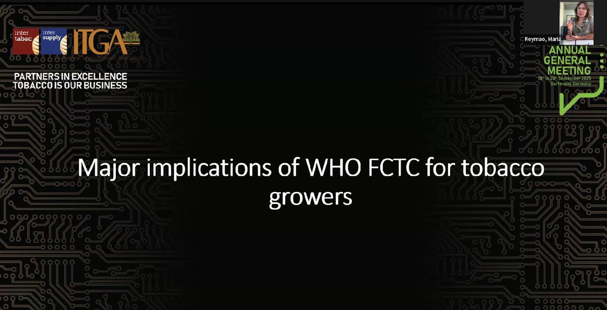 TobaccoGrowers's tweet image. 🗣️Mercedes Vazquez, @TobaccoGrowers, @michielreerink, AOI, and Maria Reymao, Universal Leaf at the ITGA 2025 AGM during #InterTabac #InterSupply discussed how regulatory frameworks directly affect #tobacco farming

👉tobaccoleaf.org/events/itga-an…