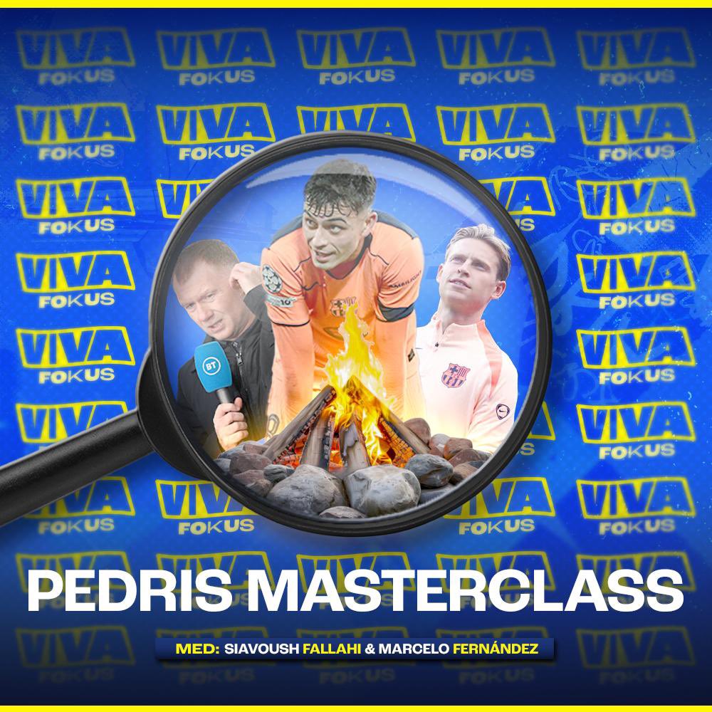Viva Fokus: Pedris Masterclass

Visst, inte konstigare än att vi kände oss manade att sätta ner foten kring Pedris enorma klass. 360 grader, ut och in, Pedri 100%. Kalla det hyllning, kärleksförklaring, spelarporträtt vad ni vill, men Pedri är det. I en halvtimme. Pedri Pedri
