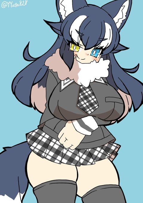 タイリクオオカミにニホンオオカミ風の毛皮を作ってあげました 気に入ってもらえた様子 (けものフレンズ)