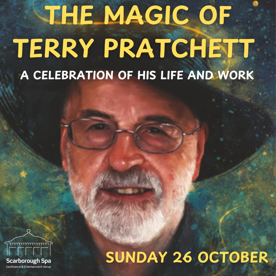 𝑻𝒉𝒆 𝑴𝒂𝒈𝒊𝒄 𝒐𝒇 𝑻𝒆𝒓𝒓𝒚 𝑷𝒓𝒂𝒕𝒄𝒉𝒆𝒕𝒕 📚

Join <a href="/20thcenturymarc/">Marc Burrows</a> on a journey through the life and work of Sir Terry Pratchett!

🤣 Warning: This show includes bad puns and unnecessary footnotes!

📆 26th October, 2pm
🎟 tinyurl.com/5bmbkb4c or 📲 01723 376774