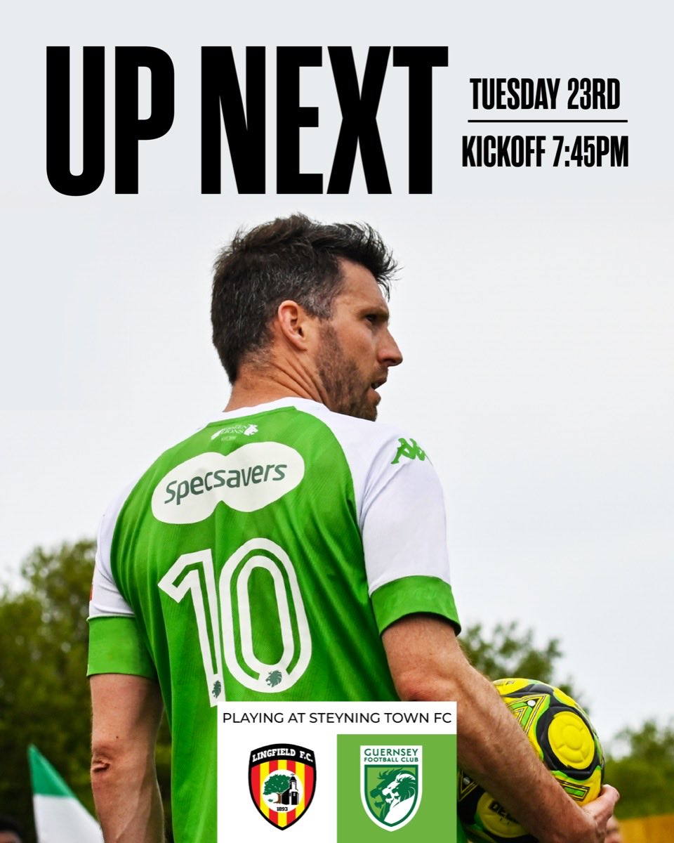 GuernseyFC's tweet image. ✈️ Tonight we’re on the road against Lingfield

📍 Please note: the match takes place at Steyning Town

⌚️ Kick-off: 7:45pm

🎙️ Live commentary on Spaces with Matthieu Mayer