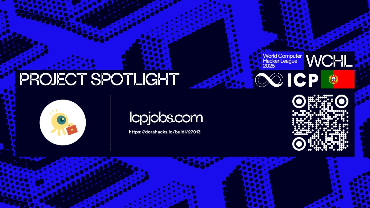 🇵🇹 Project Spotlight: Icpjobs.com

One of the standout projects at the #WCHL25 National Round, Icpjobs.com is building an AI-powered job marketplace designed for the Web3 space.

Let’s break it down 👇🧵
