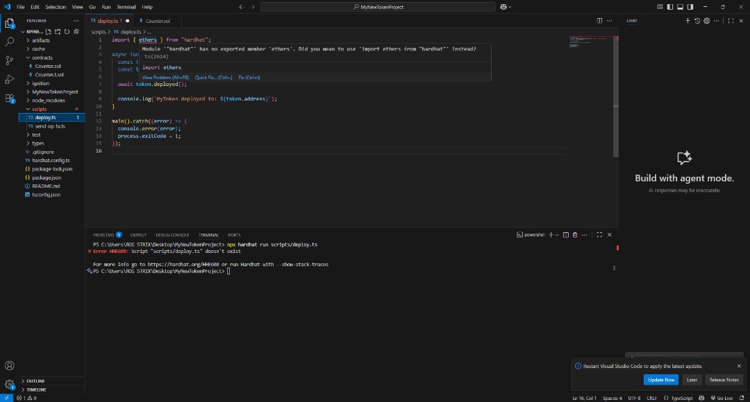 officer_slide's tweet image. Working on my first ERC-20 mini deploy…

Expectation: Smooth deploy 🚀

Reality: Remix IDE with 47 errors 😅

Devs, what was YOUR first smart contract experience like? 👇
 #CryptoDev #Eth #DeFi