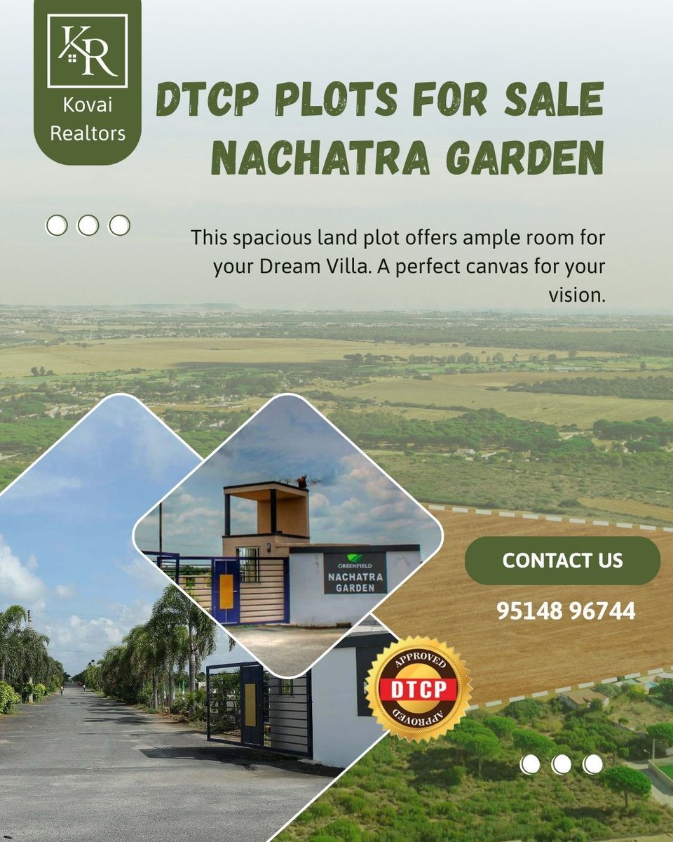 kovairealtors's tweet image. Discover the lifestyle you deserve with our exclusive premium luxury villas for sale in Coimbatore. At Kovai Realtors, we bring you the perfect villa for your living with trust, expertise, and a commitment to your dreams.
#KovaiRealtors #realestateagencyincoimbatore #dtcpplots