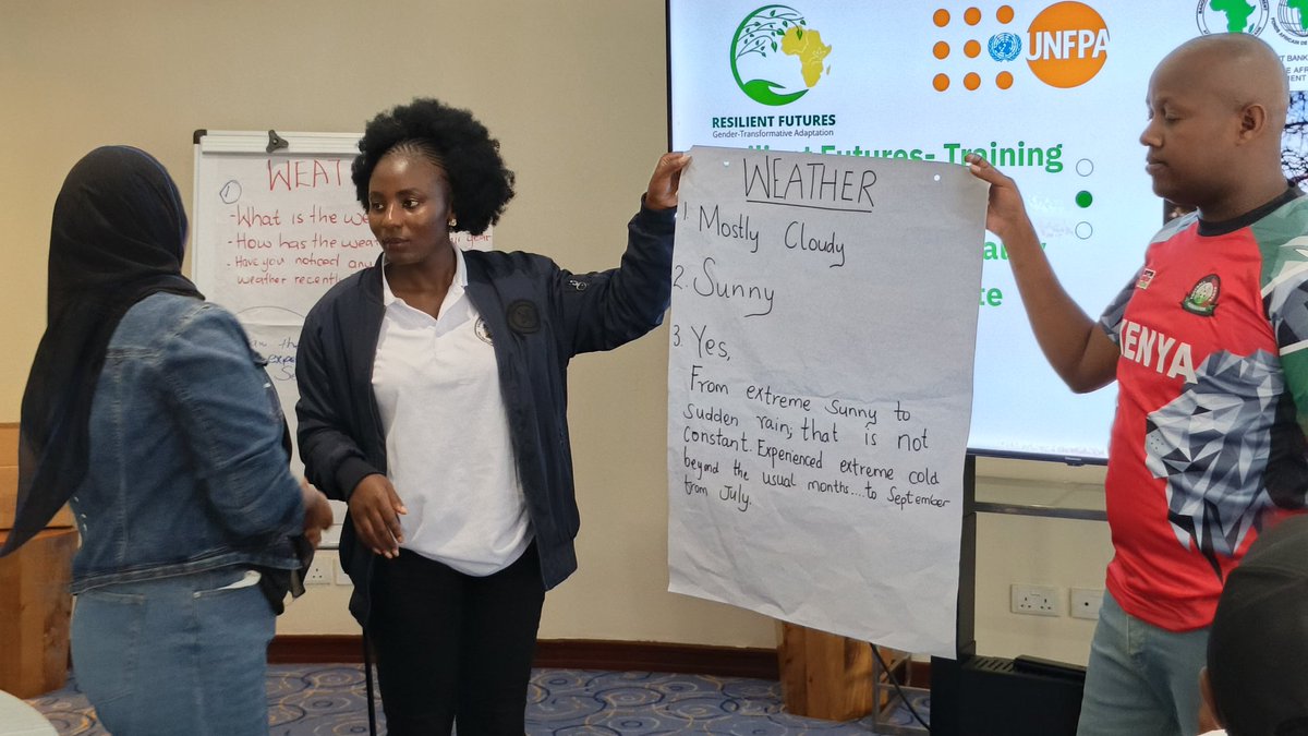 tamaniyouth's tweet image. Day 2 at the UNFPA Training in Nairobi  focused on “What is the weather? What is the climate?”
We explored local impacts of climate change &amp;amp; how youth can drive resilient futures.
#RightsForResilientFutures #YouthForClimateActions #CSEandClimateChange
@UNFPAKen @AfDB_Group