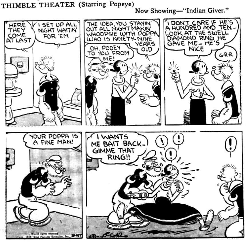 DocGene70's tweet image. #ThimbleTheater 
#DailyComics 
#VintageComicStrips