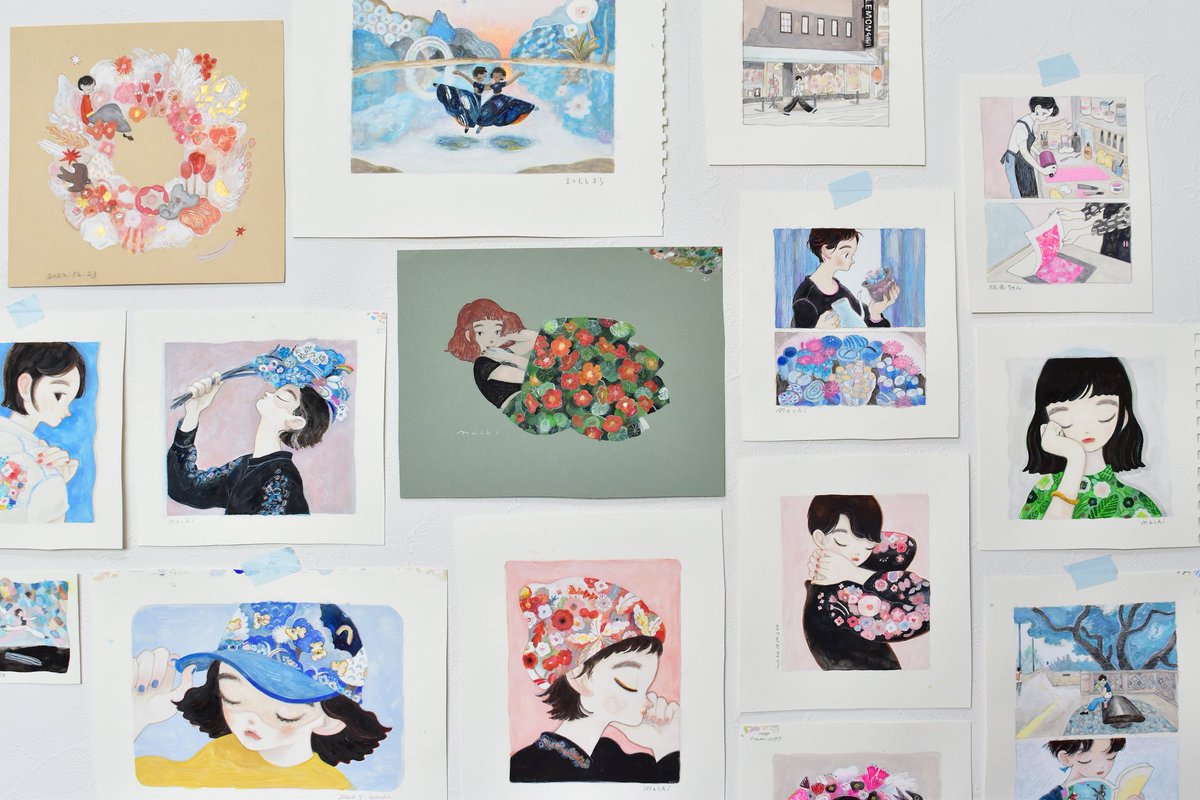 「クリ―厶様用、２点まとめて」iiア−ルデコのオリジナル・ポショワール版画 クリ―厶様用、2点まとめて」iiア−ルデコのオリジナル