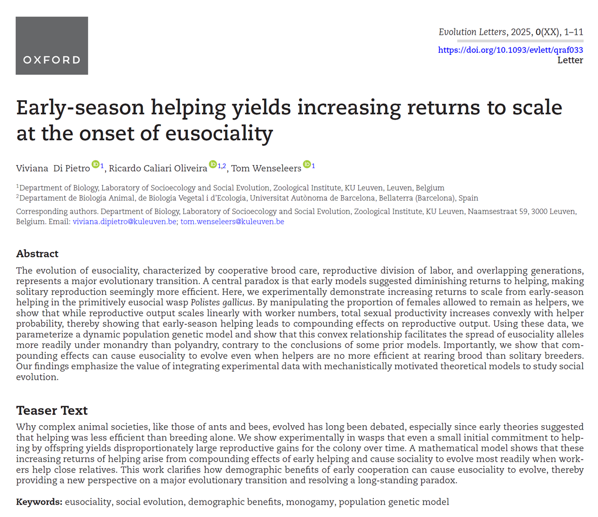 Tom Wenseleers now @twenseleers.bsky.social tweet media