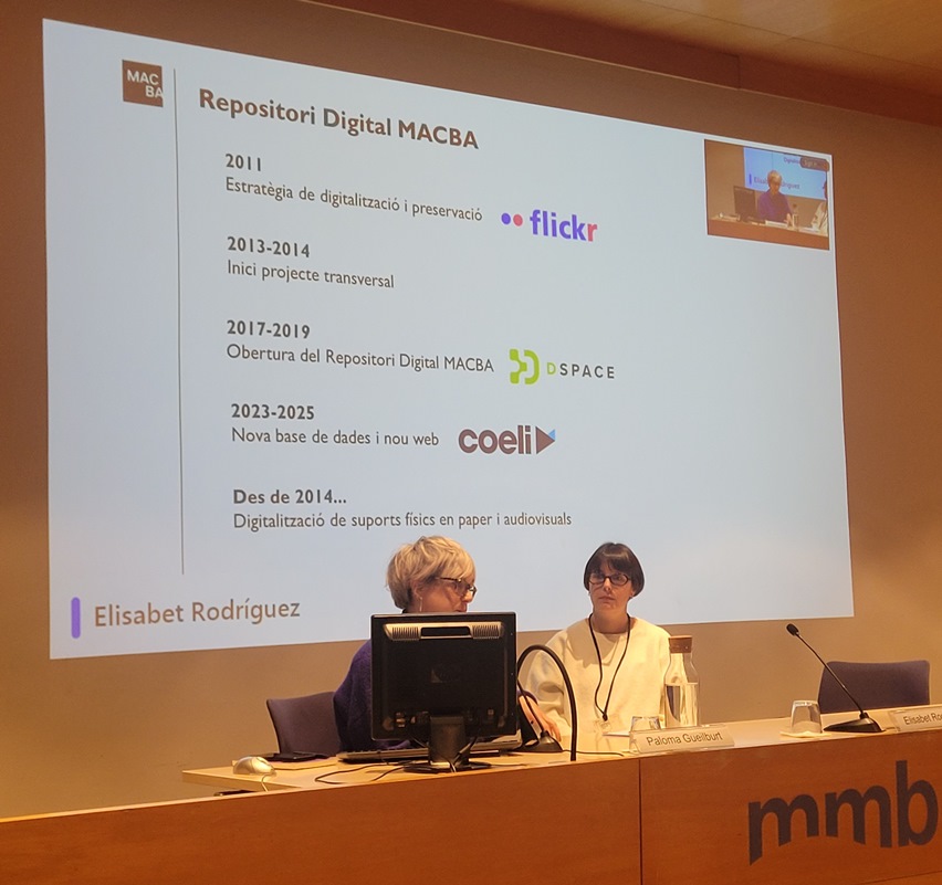 Nou vídeo publicat sobre l’experiència presentada a la #10jammb d'Elisabet Rodríguez i Paloma Gueilburt, tècniques d’Arxiu del MACBA: “Gestió i preservació del fons històric del MACBA. Passat i present”. #arxiusmuseus 

Enllaç: youtu.be/bu4aQF2pBu0?si…