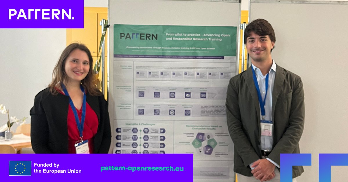 PatternEU's tweet image. We are excited to have been at #ENRIO2025 in Ljubljana yesterday!
📍 Our poster “From pilot to practice – advancing Open and Responsible Research Training” was on display next to the Main Hall.
Thanks to @EARMAorg for showcasing PATTERN 🤝✨
@EnrioAssoc