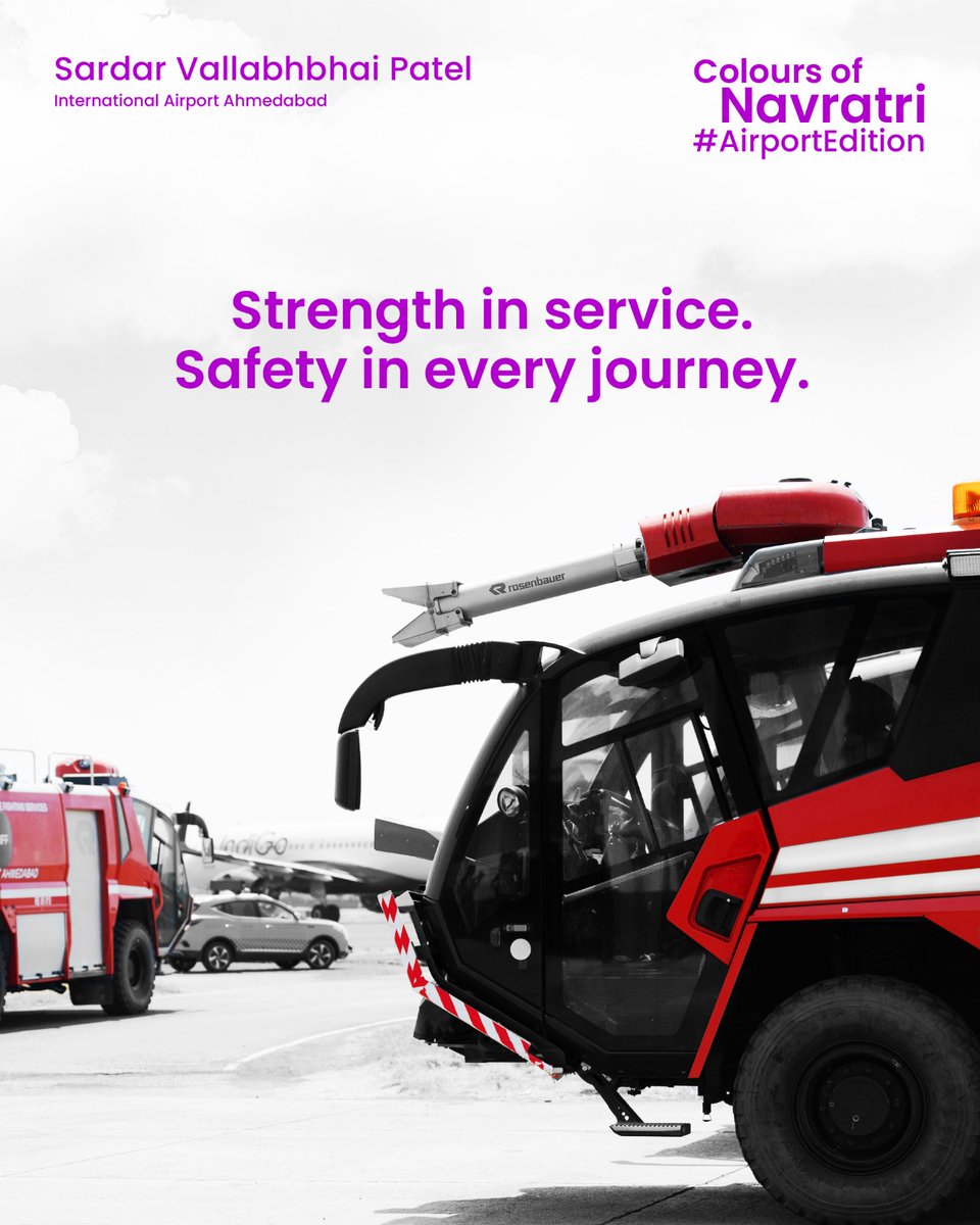 ahmairport's tweet photo. The colour red stands for devotion, power, and resilience.
At #AhmedabadAirport, it also symbolises the dedication of our teams safeguarding every journey.
#AhmedabadAirport #Navratri #ColoursOfNavratri #SVPIA #Airport #Navratri2025 https://t.co/PnWkkQebds