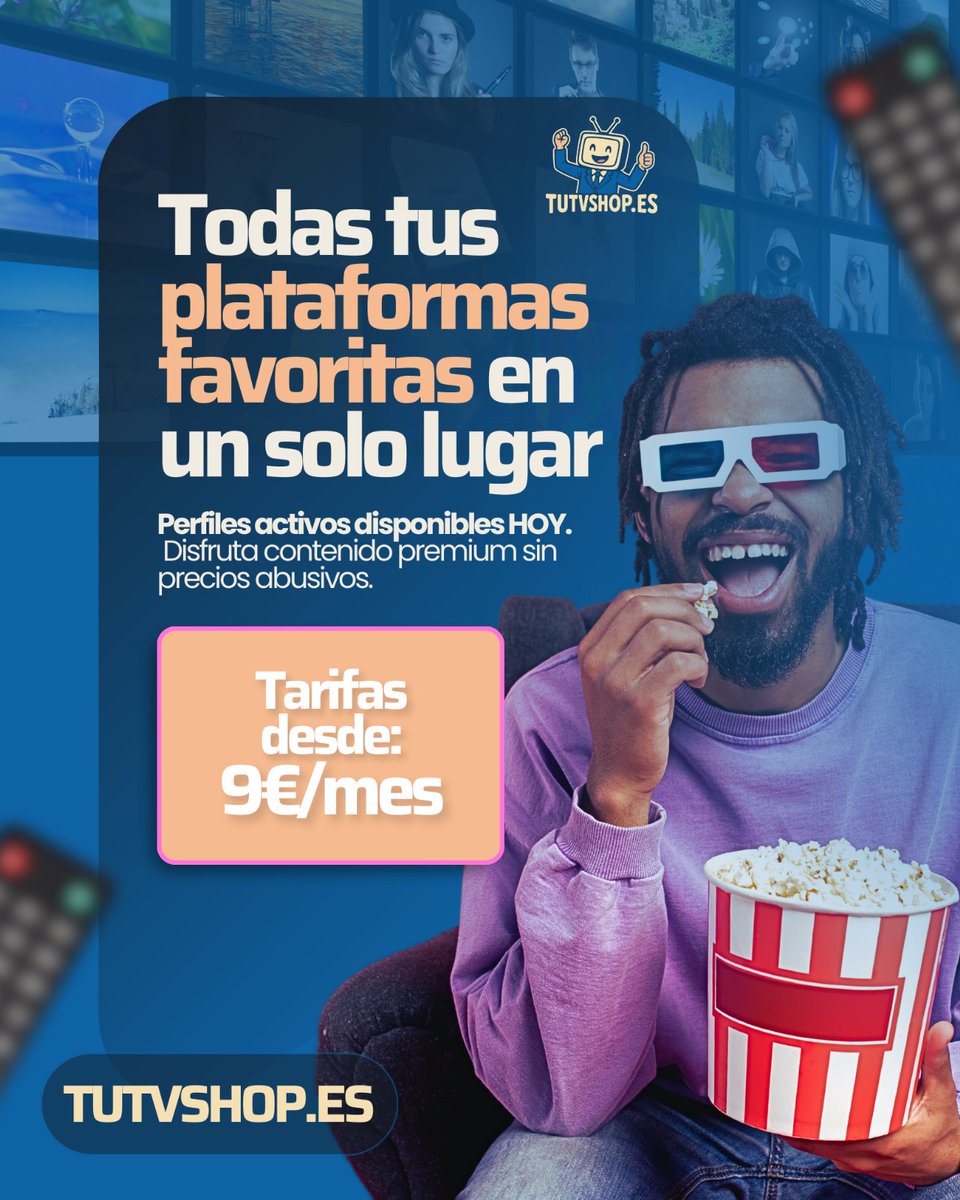 Todas tus plataformas favoritas en un solo lugar. TUTVSHOP.ES

Disfruta de CONTENIDO PREMIUM sin precios abusivos