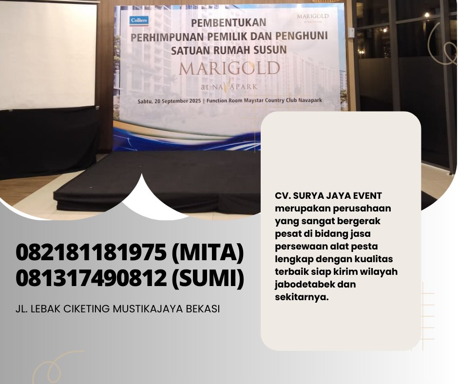 suryajayaevent1's tweet image. Rental Backdrop Dan Panggung Multiplek Costumize Jakarta

lnformasi ebih lebih lanjut bisa menghubungi nomor dibawah ini via wa atau sms : 082181181975 ( mita) 081317490812 (sumi)

#sewapanggung #panggung #backdrop #sewabackdrop