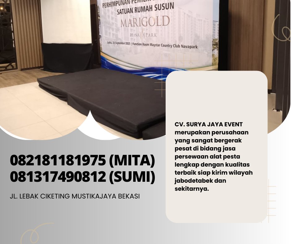 suryajayaevent1's tweet image. Rental Backdrop Dan Panggung Multiplek Costumize Jakarta

lnformasi ebih lebih lanjut bisa menghubungi nomor dibawah ini via wa atau sms : 082181181975 ( mita) 081317490812 (sumi)

#sewapanggung #panggung #backdrop #sewabackdrop