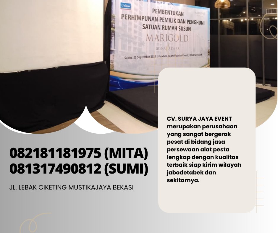 suryajayaevent1's tweet image. Rental Backdrop Dan Panggung Multiplek Costumize Jakarta

lnformasi ebih lebih lanjut bisa menghubungi nomor dibawah ini via wa atau sms : 082181181975 ( mita) 081317490812 (sumi)

#sewapanggung #panggung #backdrop #sewabackdrop