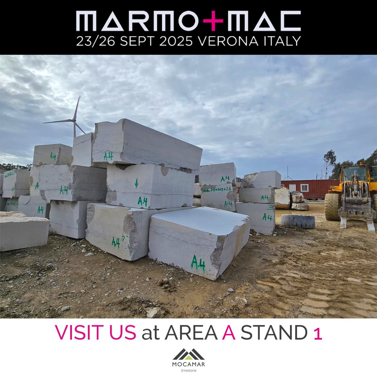 mocamar3's tweet photo. VISIT US at MARMOMAC 2025
23/26 SEPT - VERONA
AREA A - STAND 1
#marmomac #marmomac2025 #verona #feiraverona
#mocamar #mocamarlimestone #limestone
#veronafiere #mocacreme #veronafiere2025
#bluelimestone #beigelimestone #creamlimestone
#portuguesequarry https://t.co/WtgHcSfbRN