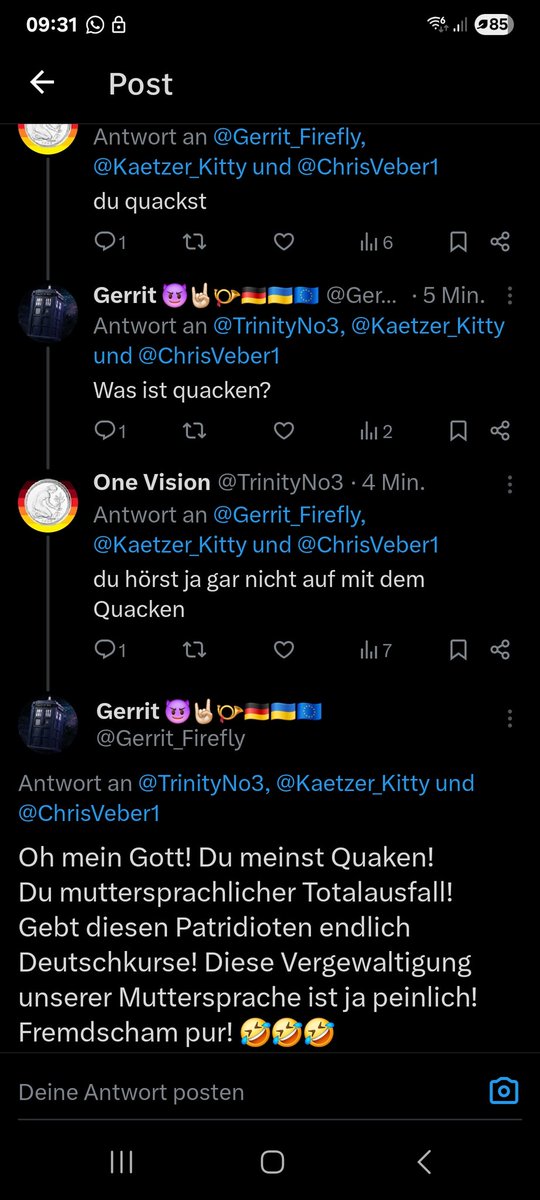 Der geht voll ab. Lustiger Troll.