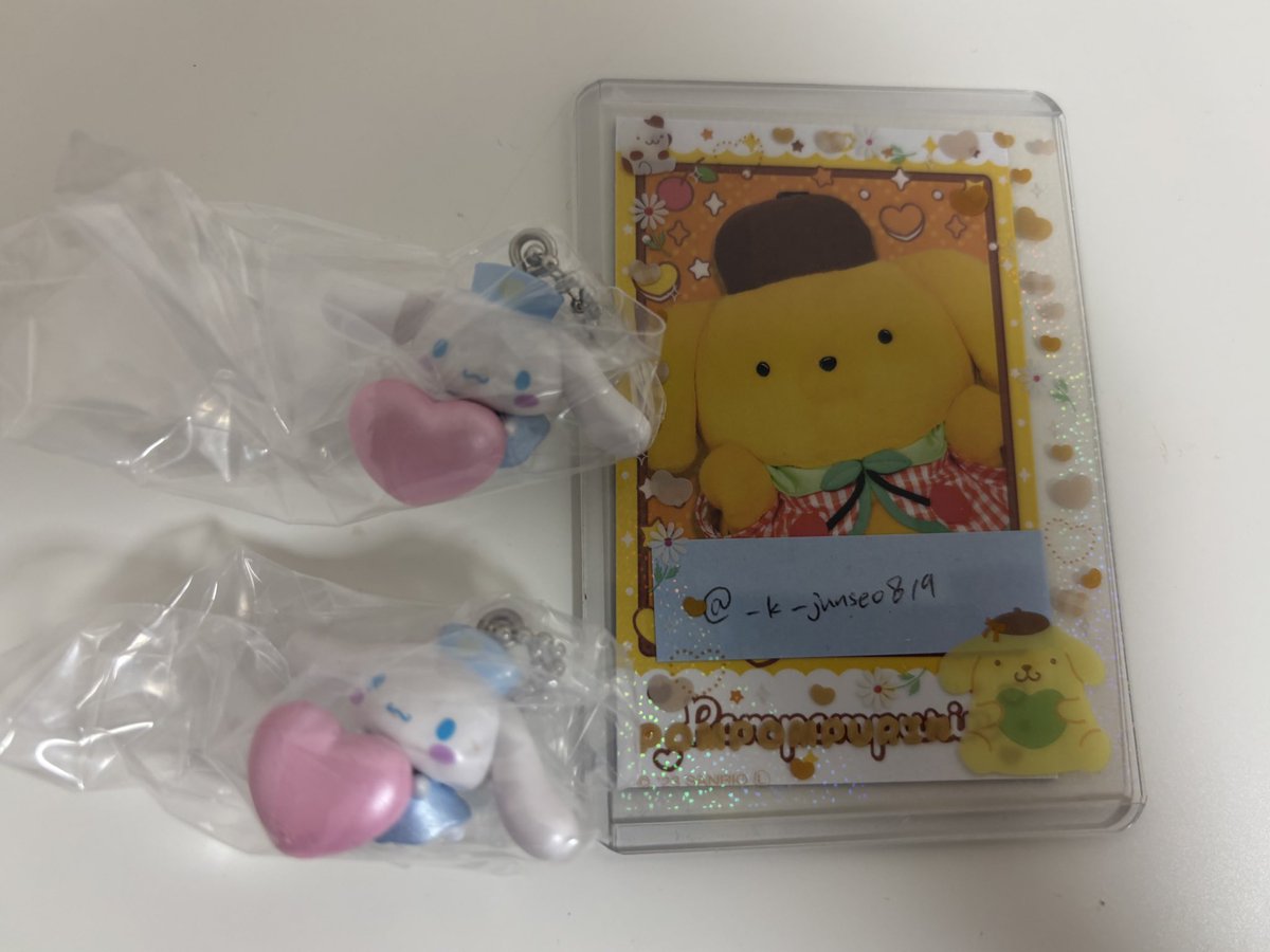 サンリオキャラクターズ
ナーススイングマスコット 交換

譲→シナモロール シナモン ×2

求→マイスウィートピアノ ピアノちゃん
定価＋送料

防水＋緩衝材、
同日発送(普通郵便)での交換希望です。

画像添付の上リプライお願い致します。