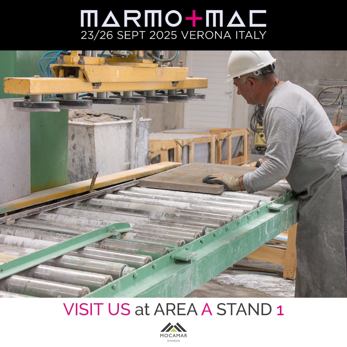 mocamar3's tweet photo. VISIT US at MARMOMAC 2025
23/26 SEPT - VERONA
AREA A - STAND 1
#marmomac #marmomac2025 #verona #feiraverona
#mocamar #mocamarlimestone #limestone
#veronafiere #mocacreme #veronafiere2025
#bluelimestone #beigelimestone #creamlimestone
#portuguesequarry https://t.co/fos5ARGJ1S