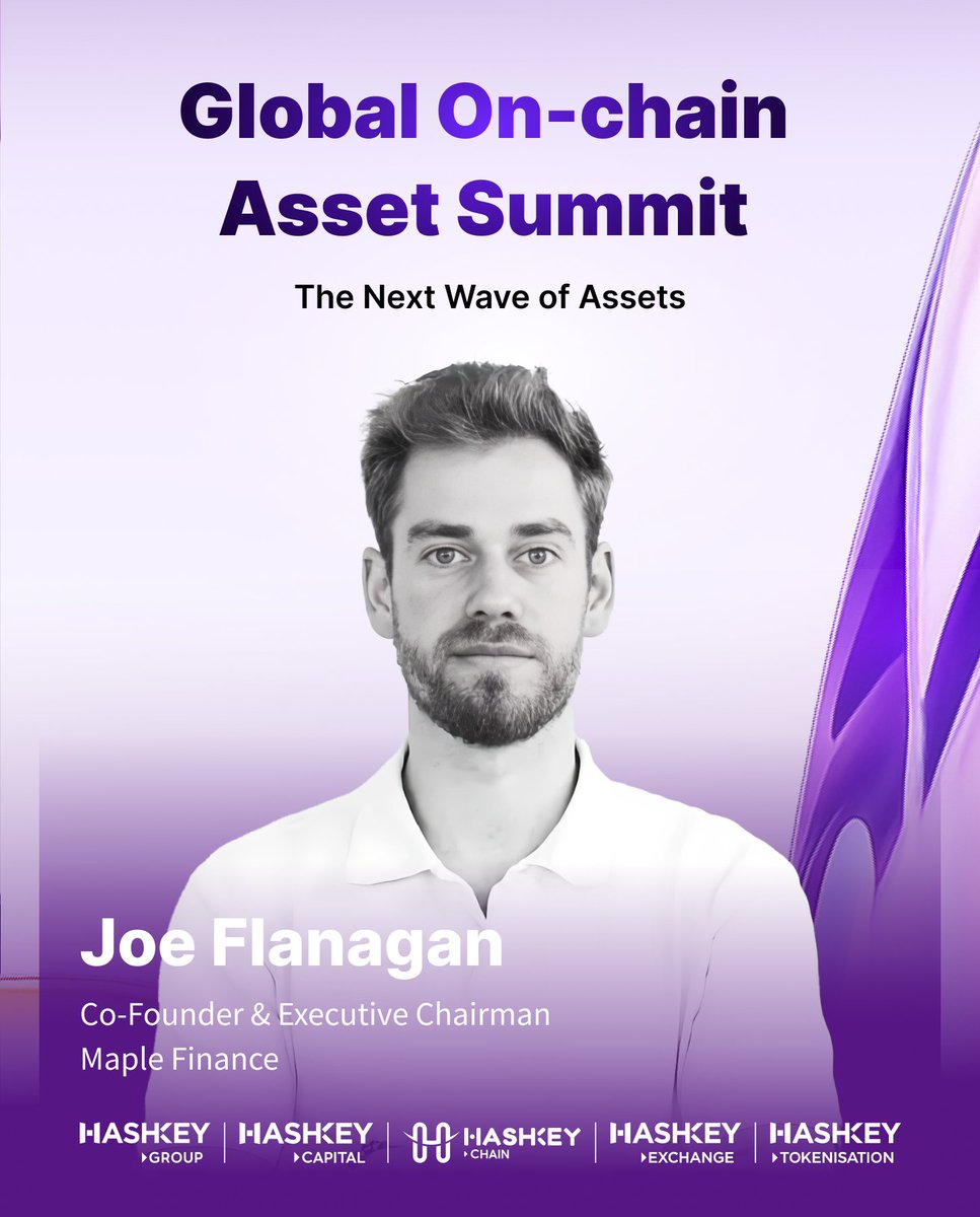 🌟 Thrilled to welcome Joe Flanagan <a href="/joe_defi/">Joe Flanagan</a>, Co-Founder &amp; Executive Chairman of Maple Finance <a href="/maplefinance/">Maple</a> — redefining asset management for the digital age with on-chain, transparent, and scalable solutions.

Joe leads strategy and shapes Maple’s direction. With a strong